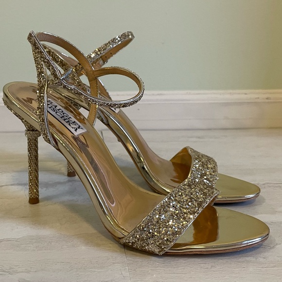 gold badgley mischka heels - Picture 4 of 4